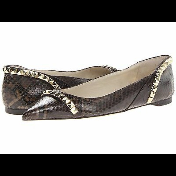 Michael Kors Ella Snakeskin Flat EUC 7.5 - Picture 2 of 8